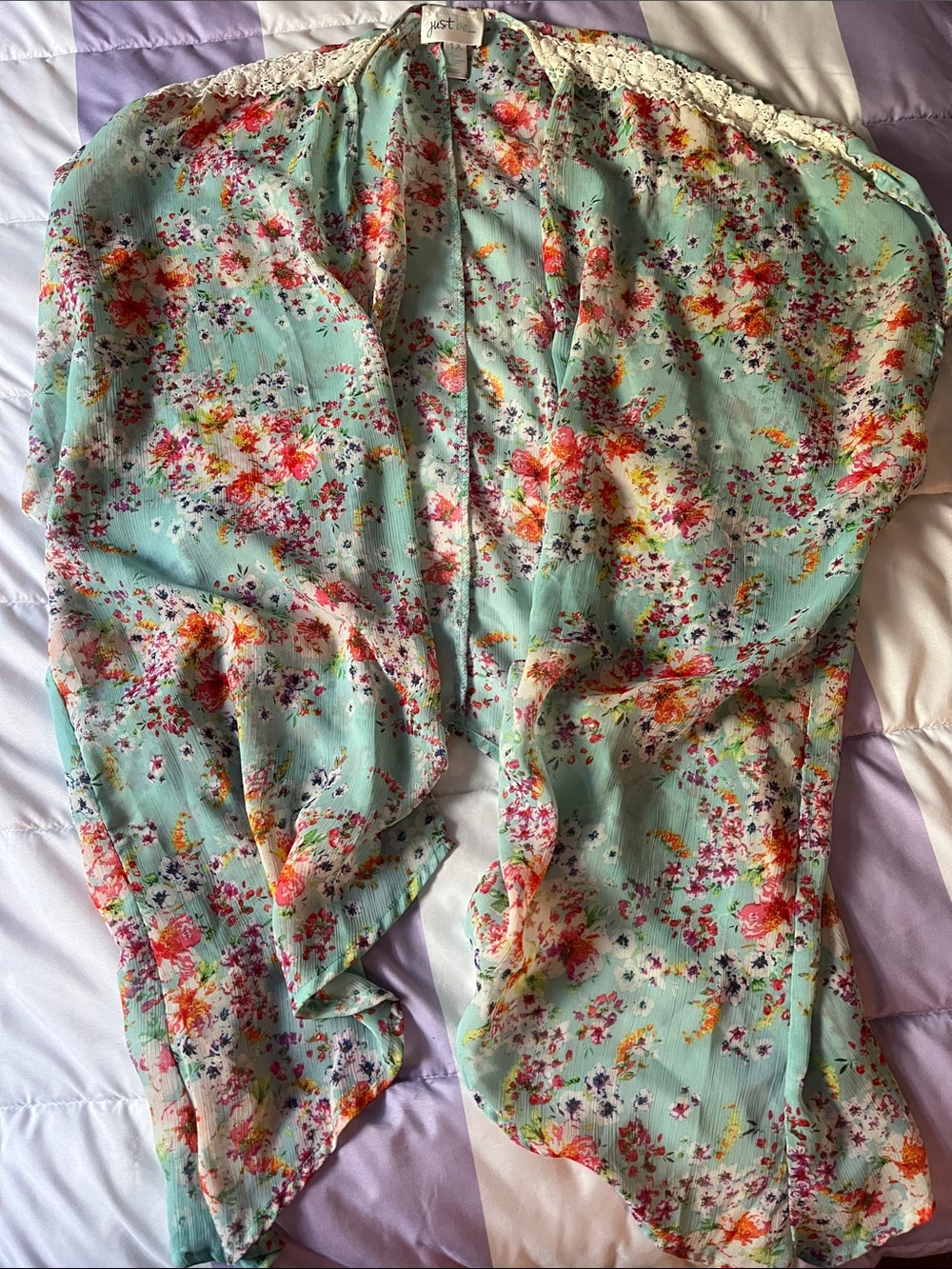 Just Be Floral Kimono Cardigan Size 1X